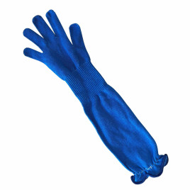 Cut-resistant glove with long cuff
