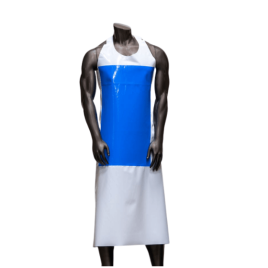 Tablier Karro ultra-resistant sans coutures avec patch Bleu Royal - 200 microns - longueur 114cm