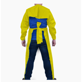 Yellow Sleeve Apron - 150 microns - Length 142cm - Size XL