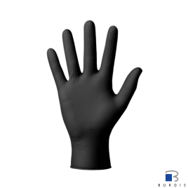 Burdis black gogrip nitrile gloves - box of 50