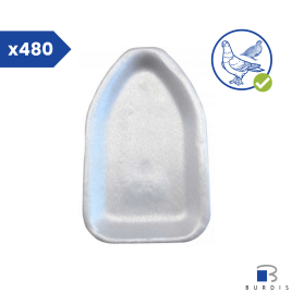 BURDIS White polystyrene trays for pigeon x480