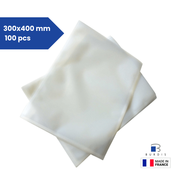Bag of 100 vacuum packaging bags 300x400 - 140 mµ