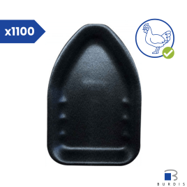 Black polystyrene chicken trays x1100