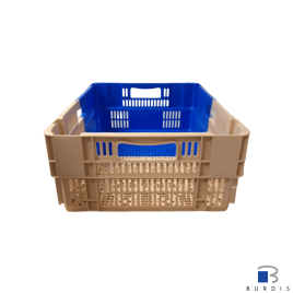6419 bicolor plastic crate - royal blue