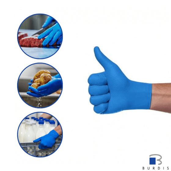 Blue gogrip nitrile gloves - box of 500