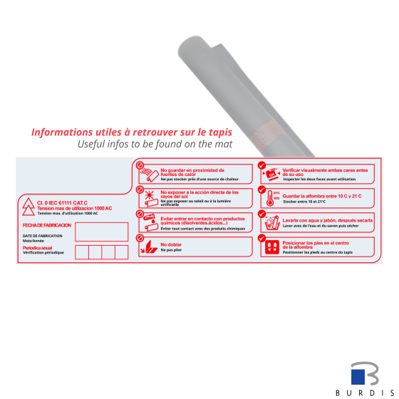 Tapis isolant électrique BURDIS