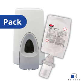 Dispenser + antibacterial foam soap pack