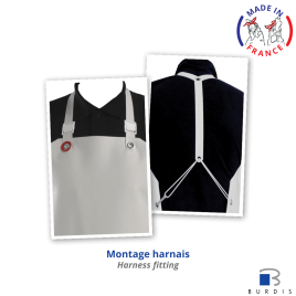 White nitrile work apron