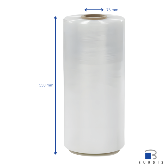 Film Etirable 550 mm EP14 1500mL mandrin 76 mm BURDIS