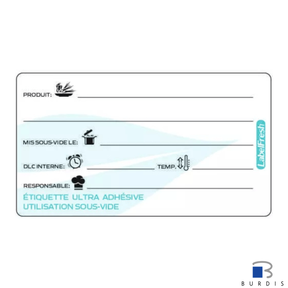 Etiquettes sous-vide ultra adhésives