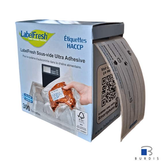 Etiquettes sous-vide ultra adhésives