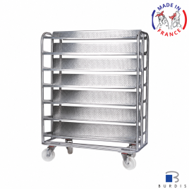 Chilling trolley with racks
